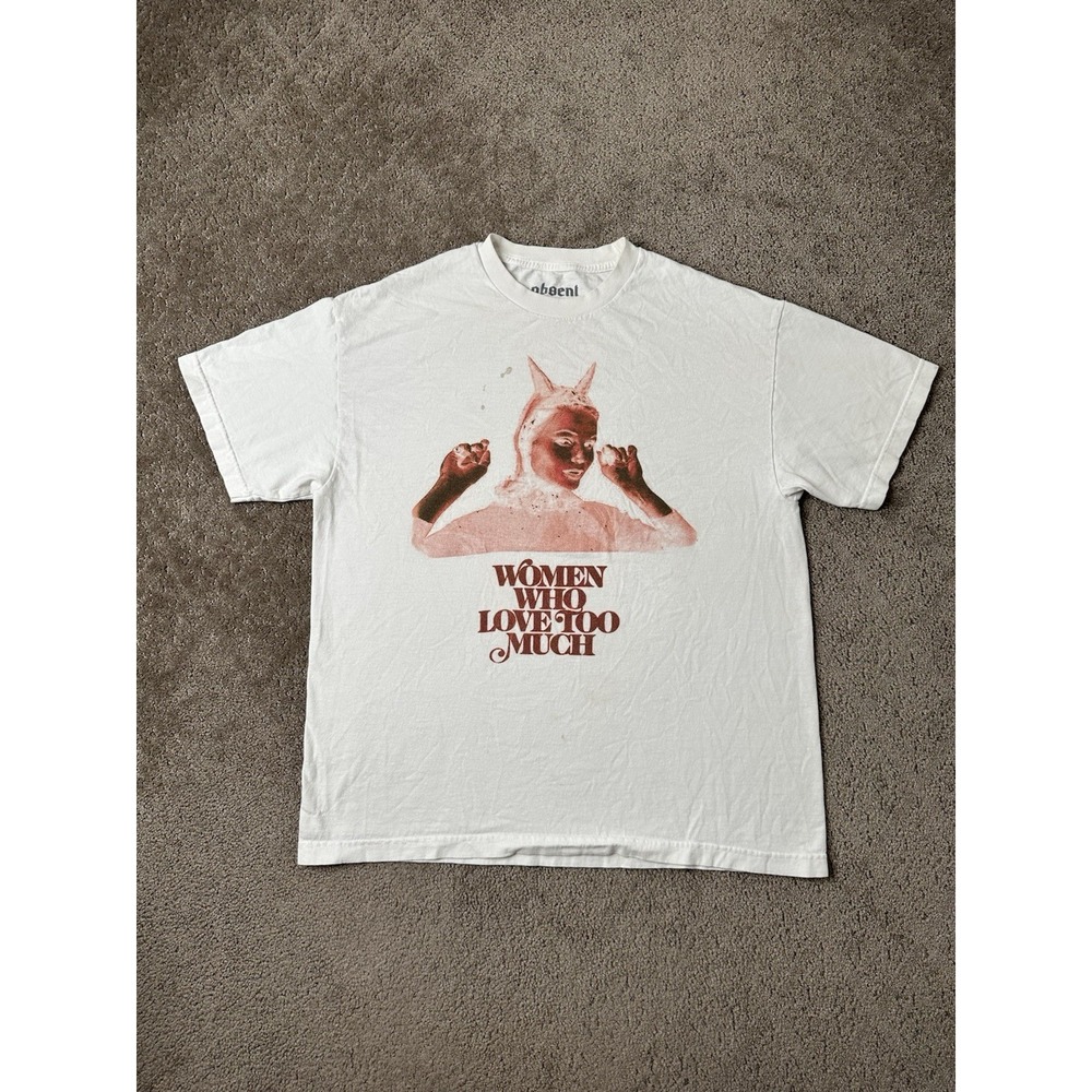 Mens Tshitr Absent Women Who Love Too Much Tee White, Skateboard Style Size XL